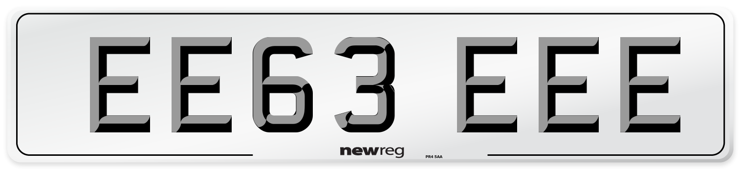 EE63 EEE Number Plate from New Reg